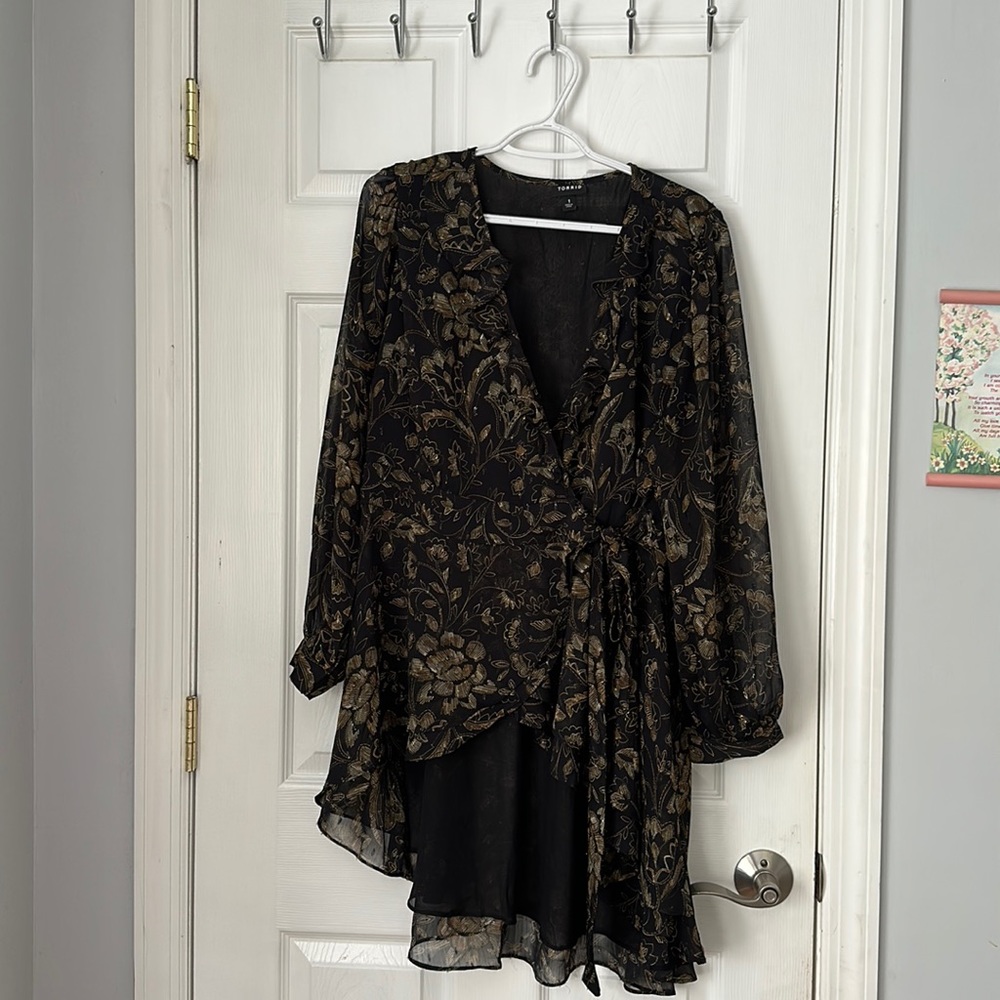 Torrid tunic high low wrap blouse